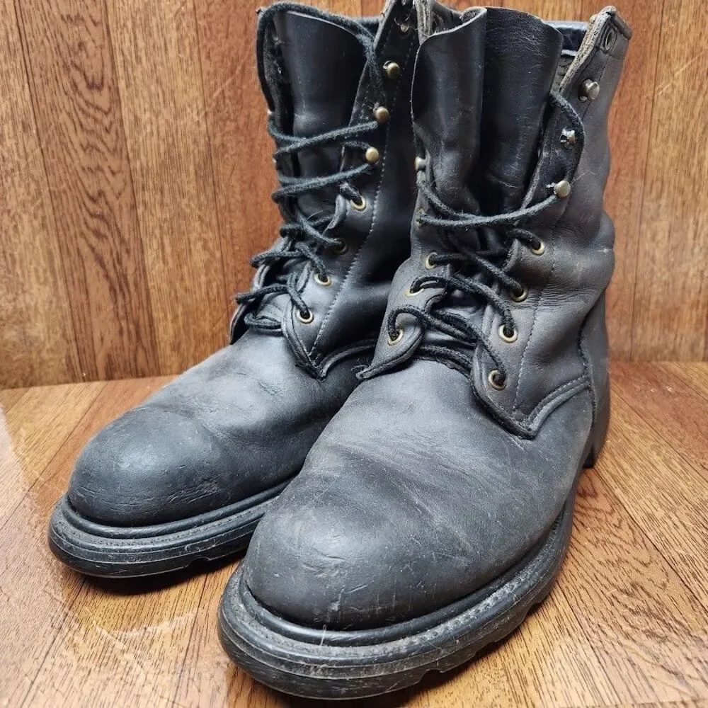 Red Wing Shoes Steel Toe Boots Mens Size 8 ANSI Z41 PT91 F1/75 C/75 PR